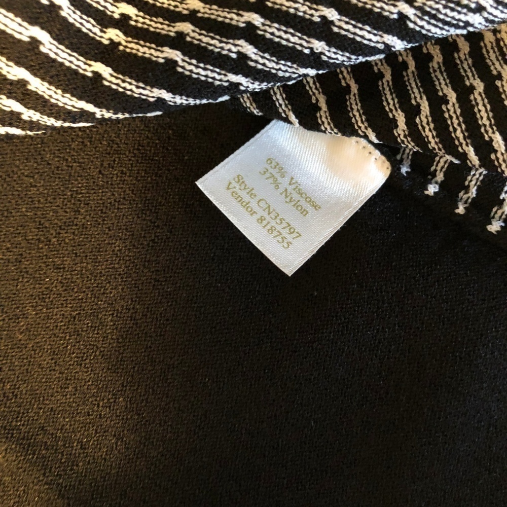 Caslon Black Striped Sweater Top Size SP - Picture 5 of 5